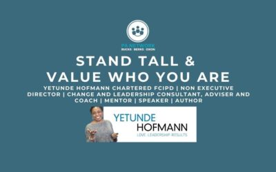 Event Announcement: Yetunde Hofmann – Thurs, Oct 15th at 7:30pm – STAND TALL & VALUE WHO YOU ARE